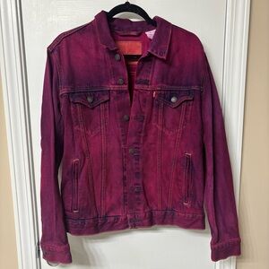 Levi’s Denim Trucker Jacket Men’s Medium Pink Magenta - LIMITED EDITION